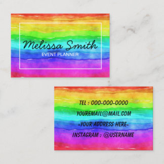 Rainbow Simple Designed Bussines Card