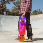 Rainbow Skateboard with Custom Name Text<br><div class="desc">Personalised Rainbow Colours Skateboards with Your Name or Custom Text - MIGNED Design - Add Your Name - Text with Customisation tool - resize and move ! Choose your font / size / colour ! Good Luck - Be Happy :)</div>