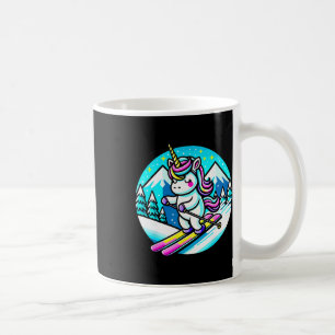 Rainbow Skiing Unicorn Kawaii Ski Cute Pastel Soft Coffee Mug