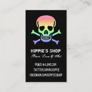 Rainbow Skull Custom Business Cards