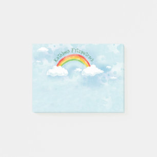 Rainbow Sky Add Name 4x3 Post-it Notes