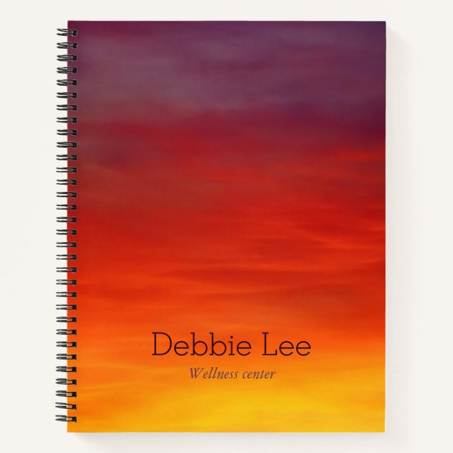 Rainbow sky clouds notebook (Front)