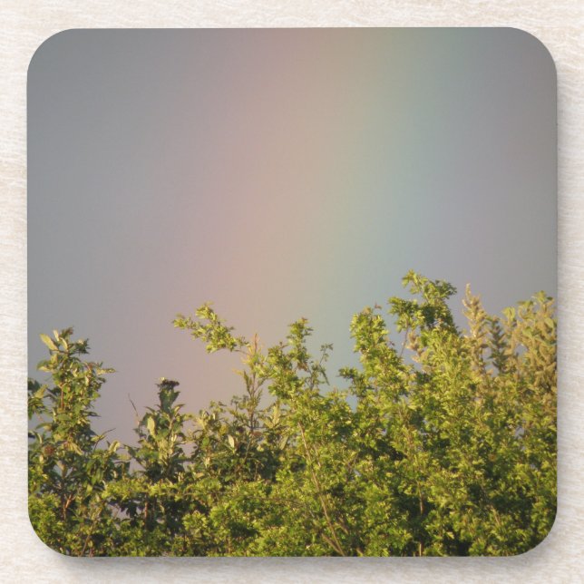 Rainbow Sky Cork Coaster (Front)