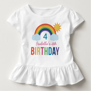 Rainbow Sky | Modern Birthday Party for Girl Toddler T-Shirt