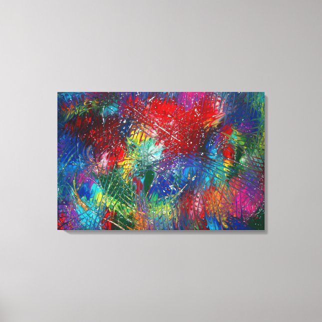 Rainbow Slashes Canvas Print (Front)