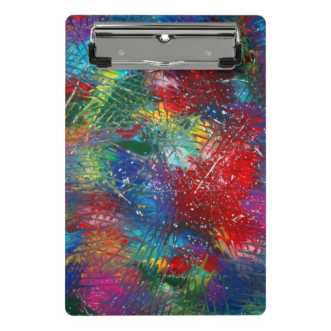 Rainbow Slashes Mini Clipboard (Front)