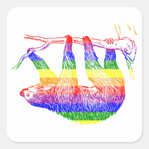 Rainbow Sloth Sticker