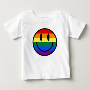 Rainbow Smiley Face Baby T-Shirt