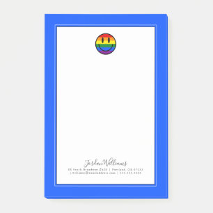 Rainbow Smiley Face Post-it Notes