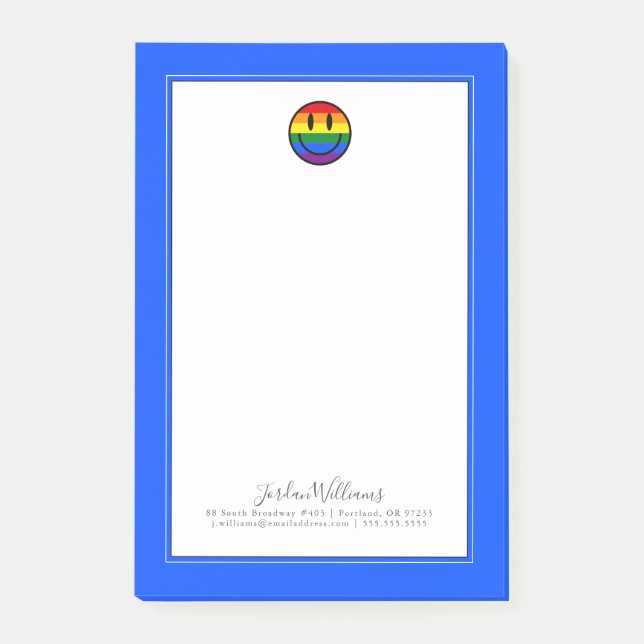 Rainbow Smiley Face Post-it Notes (Front)
