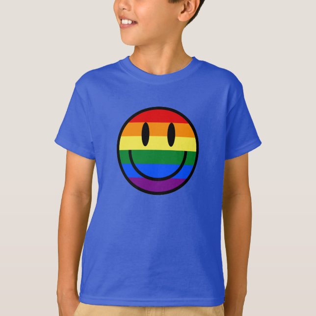 Rainbow Smiley Face T-Shirt (Front)
