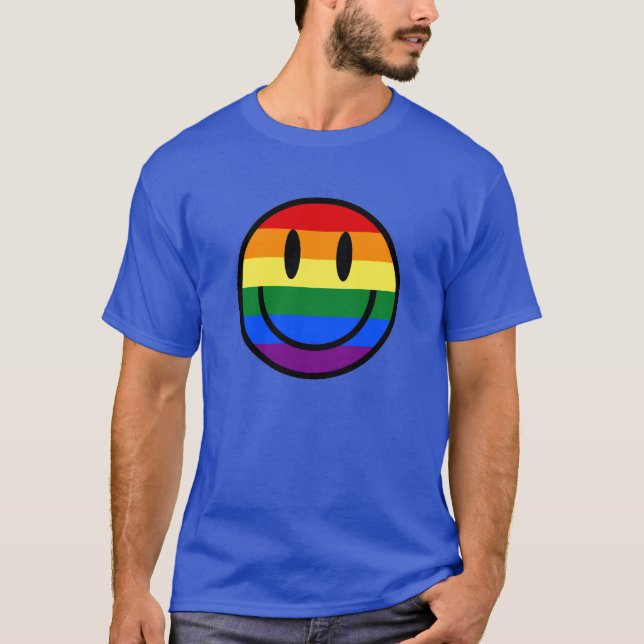 Rainbow Smiley Face T-Shirt (Front)