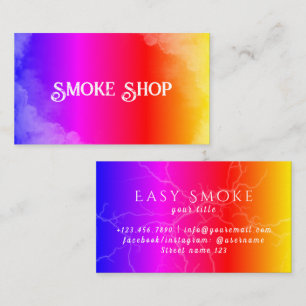 Rainbow Smoke Shop Vape Business Card