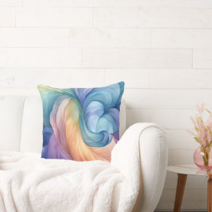 Rainbow smoke swirl pattern cushion