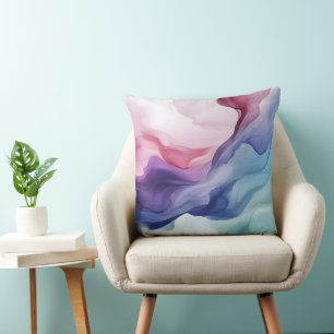 Rainbow smoke swirl pattern cushion