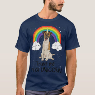 Rainbow Smooth Fox Terrier Trust Me I'm A Unicorn T-Shirt