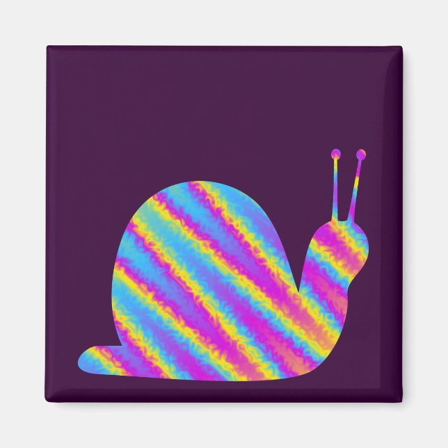 rainbow snail magnet (Front)