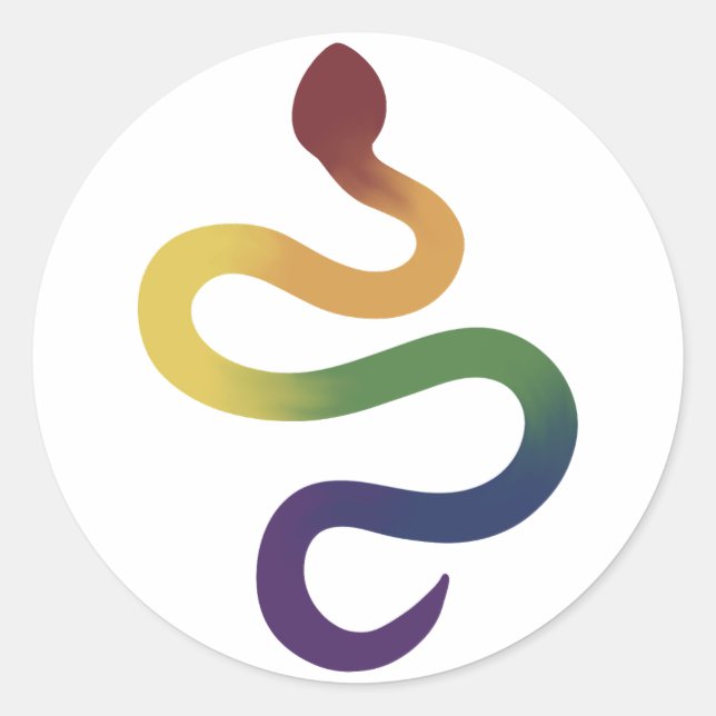 Rainbow Snake Gradient Sticker (Front)
