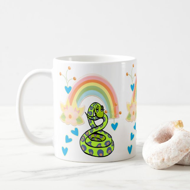 Rainbow Snake Mug (With Donut)