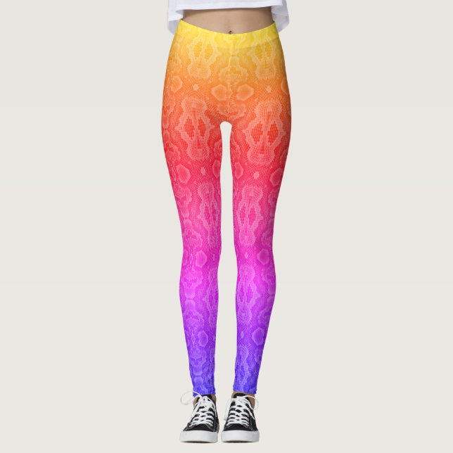 Rainbow Snake Skin Leggings (Front)
