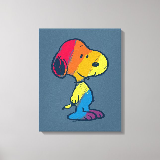 Rainbow Snoopy Canvas Print (Front)