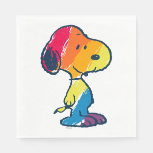 Rainbow Snoopy Napkin