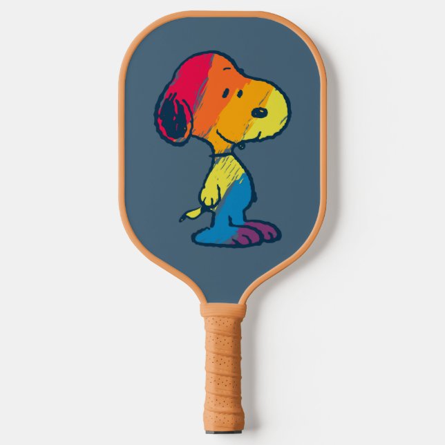 Rainbow Snoopy Pickleball Paddle (Front)