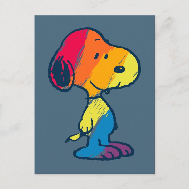 Rainbow Snoopy Postcard (Front)