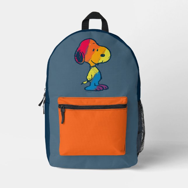 Rainbow Snoopy Printed Backpack (Front)