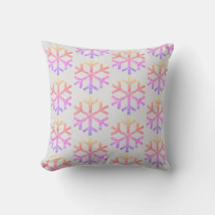 Rainbow Snowflakes For Sofa Couch Chaise Lounge Cushion