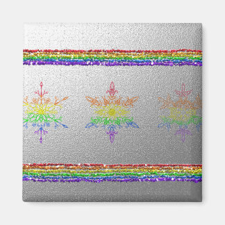 Rainbow Snowflakes Magnet