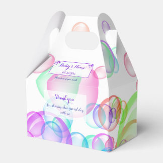Rainbow Soap Bubbles Baby Shower Favour Box