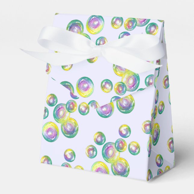 Rainbow Soap Bubbles Bubble Wand Summertime Fun Favour Box (Front Side)