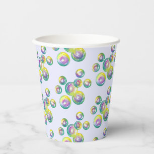 Rainbow Soap Bubbles Bubble Wand Summertime Fun Paper Cups
