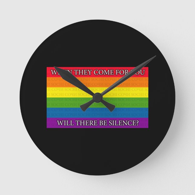 Rainbow - Sochi Protest - When they come for you w Round Clock (Front)