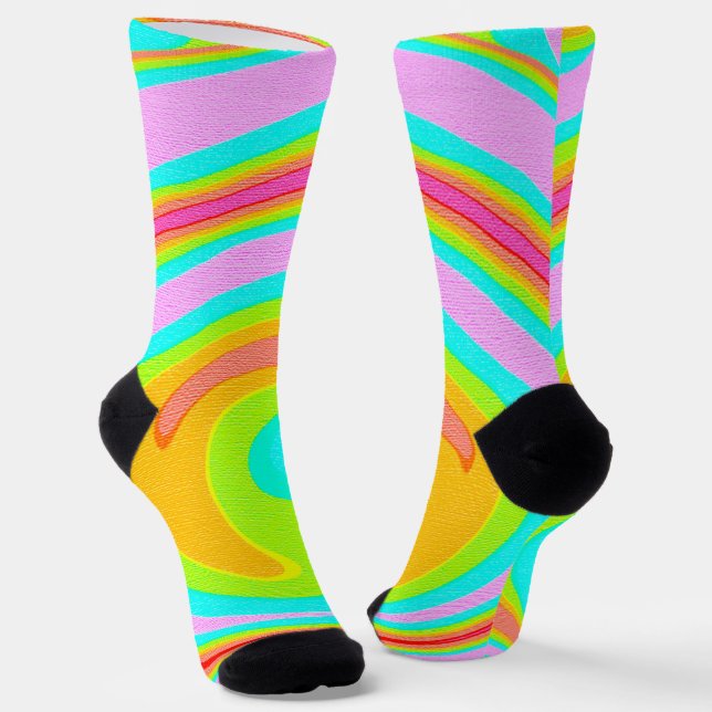 Rainbow Socks (Angled)