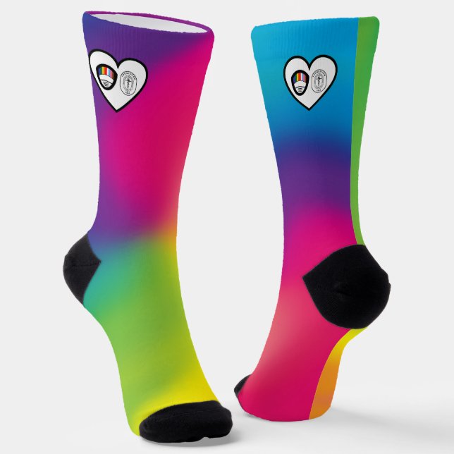 Rainbow Socks | AOSA & AWS (Angled)