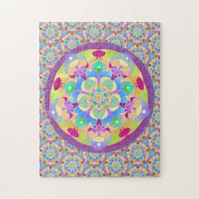 Rainbow Song Mandala Extremely Challenging Jigsaw Puzzle (Vertical)