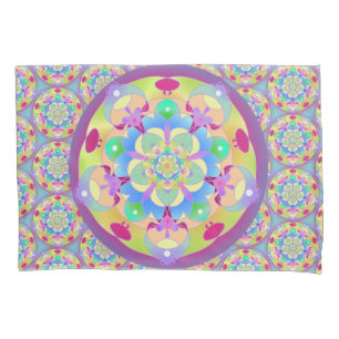 Rainbow Song Mandala Pillowcase