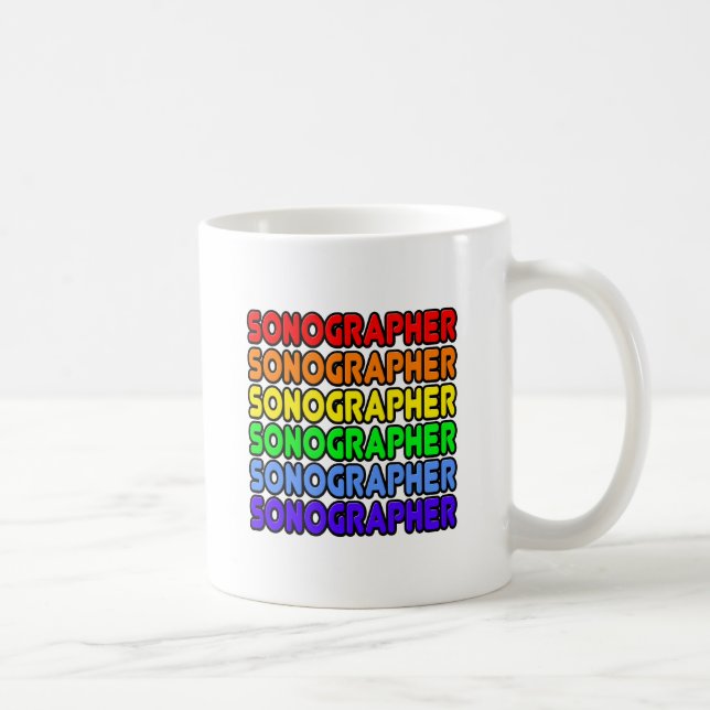 Rainbow Sonographer Coffee Mug (Right)