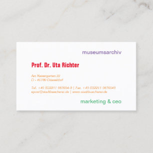 rainbow Sophisticated whimsical modern Business Card