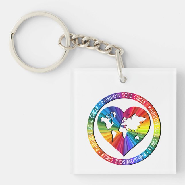 Rainbow Soul Circle Key Ring (Front)