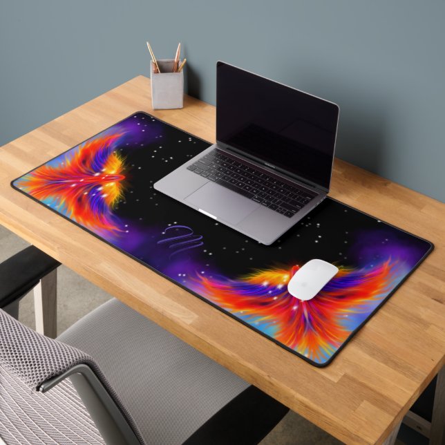 Rainbow Space Phoenix Monogram Desk Mat (Office 2)