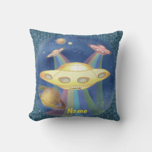 Rainbow Spaceship Cushion
