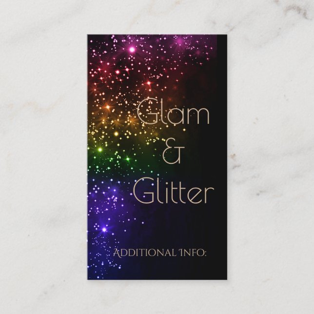 Rainbow Sparkle Business Card 2 (Front)