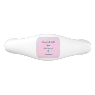 Rainbow sparkle handmade with love add name text ceramic drawer pull