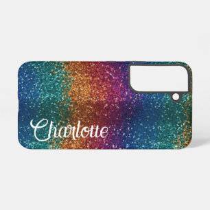 Rainbow Sparkle Metallic Elegant Personalised Samsung Galaxy Case