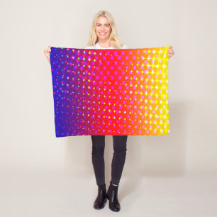 Rainbow Sparkle Pattern Fleece Blanket