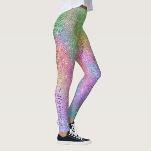 Rainbow Sparkle Personalised Leggings
