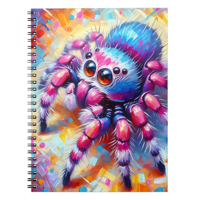 Rainbow Sparkle Spider Notebook (Front)